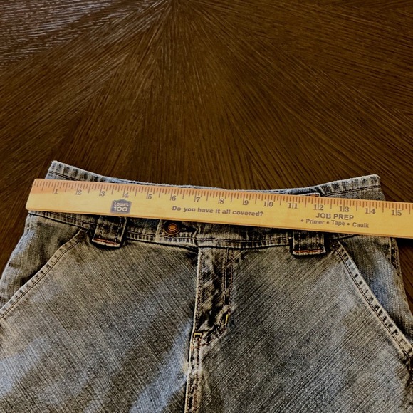 Gap Jeans Womens Vintage 2004 Denim Mini Skirt Blue Crosshatch Wash Size 4 - Picture 4 of 9